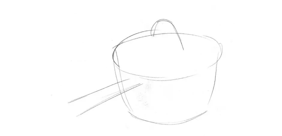 нарисовать ковш карандашом 1