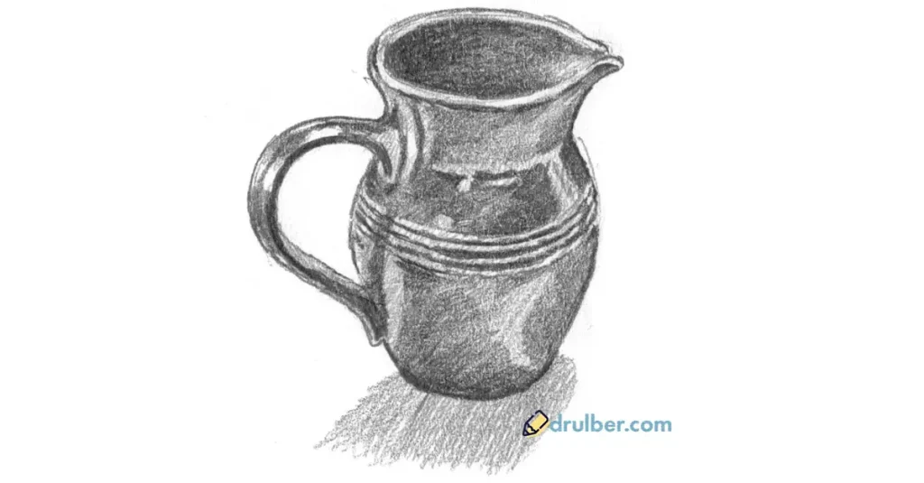 как нарисовать кувшин карандашом