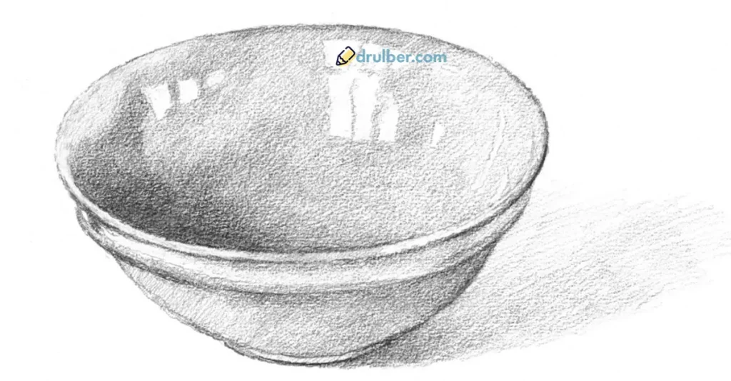 как нарисовать миску карандашом