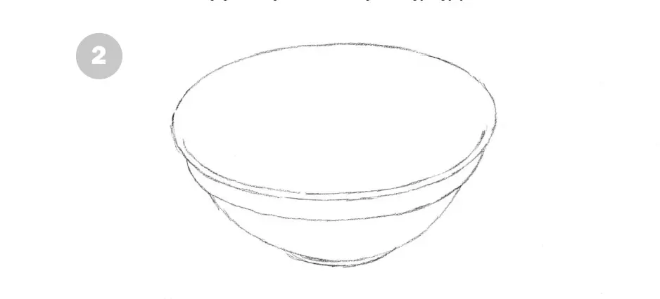 как нарисовать миску карандашом 2