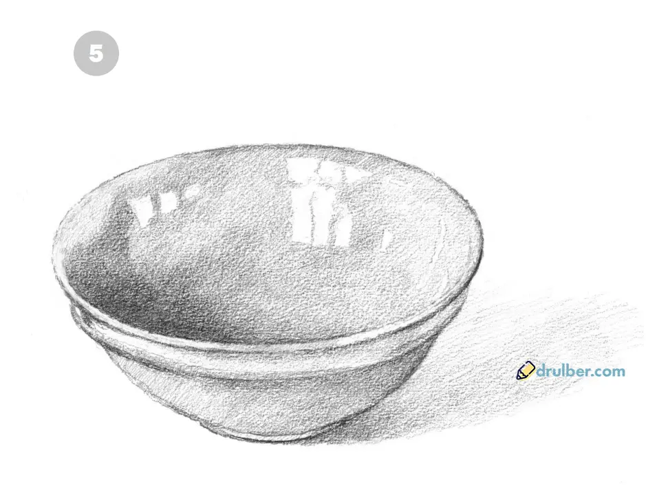 как нарисовать миску карандашом 5