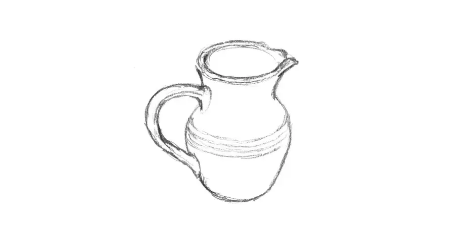 нарисовать кувшин карандашом 3