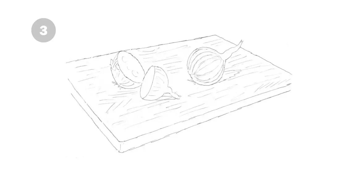 нарисовать луковицу карандашом 3