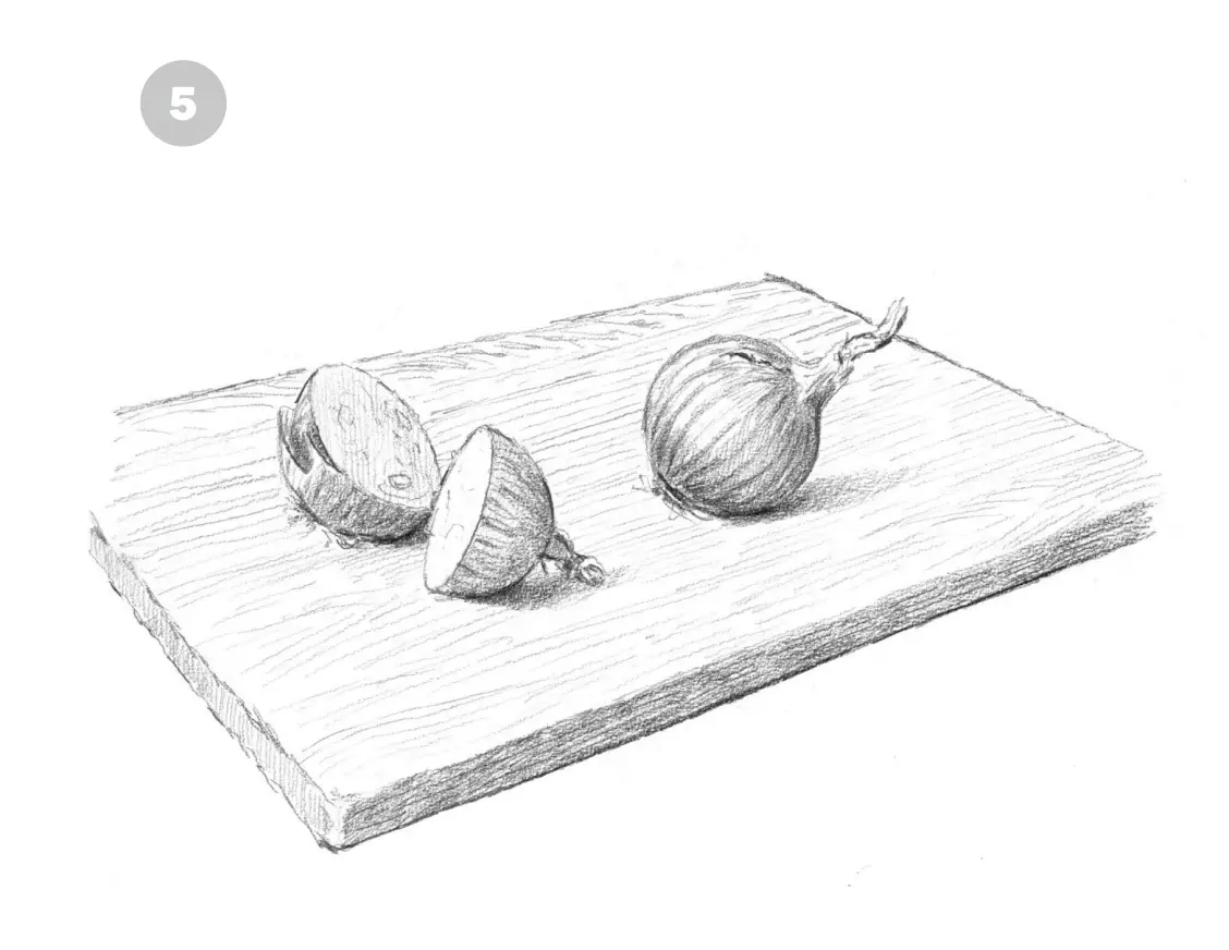 нарисовать луковицу карандашом 5