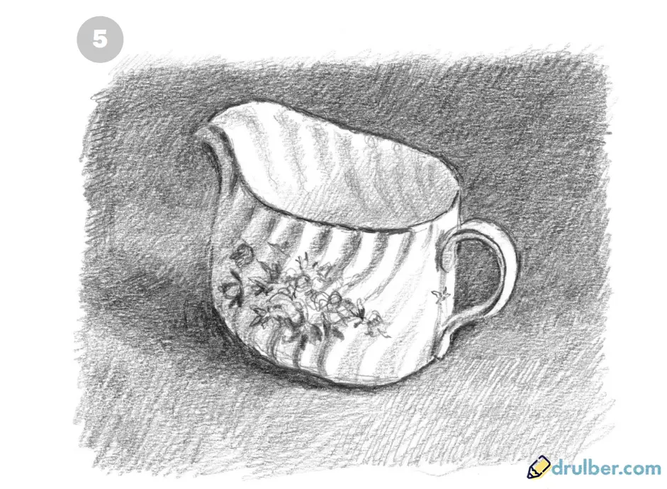 нарисовать сосуд карандашом 5
