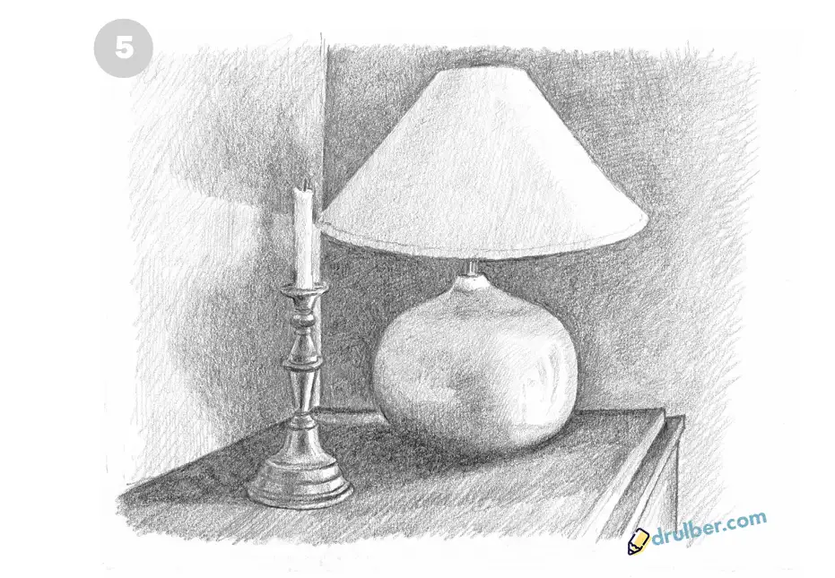 как нарисовать лампу